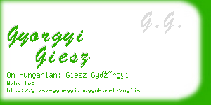 gyorgyi giesz business card